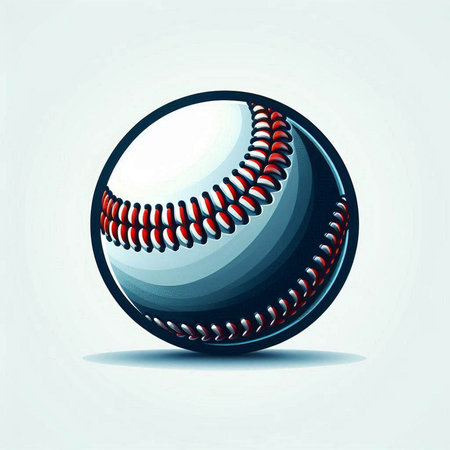Vector illustration of a baseball ball on a white background. Eps 10のイラスト素材