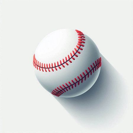 Baseball ball on a white background. Vector illustration. Eps 10のイラスト素材
