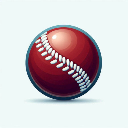 Illustration of a baseball ball on a blue background. Vector illustrationのイラスト素材