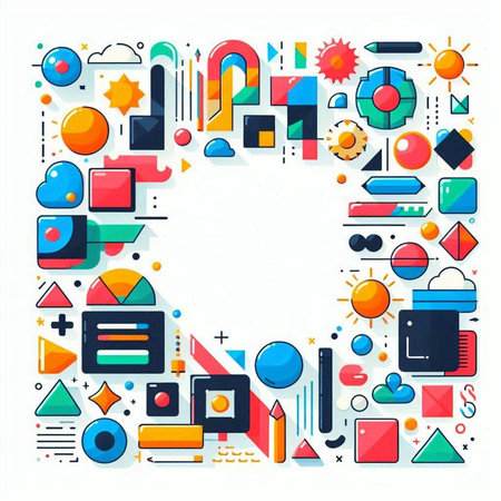 Colorful abstract background with geometric shapes. Vector illustration for your designのイラスト素材