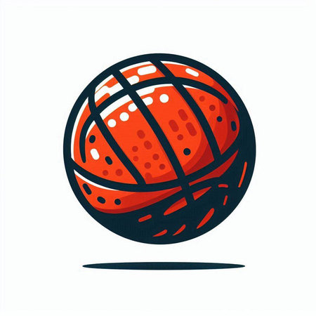 Basketball ball isolated on white background. Vector illustration for your designのイラスト素材