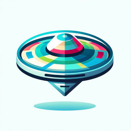 Illustration of a colorful geolocation icon on a white backgroundのイラスト素材