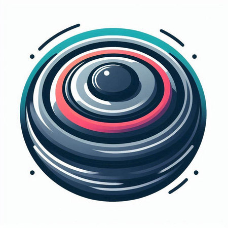 Abstract vector illustration of a stylized eye in blue and red colorsのイラスト素材