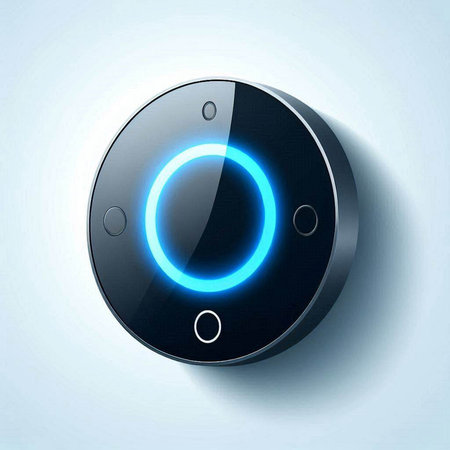 Vector illustration of blue neon circle icon. Eps 10 contains transparency.のイラスト素材