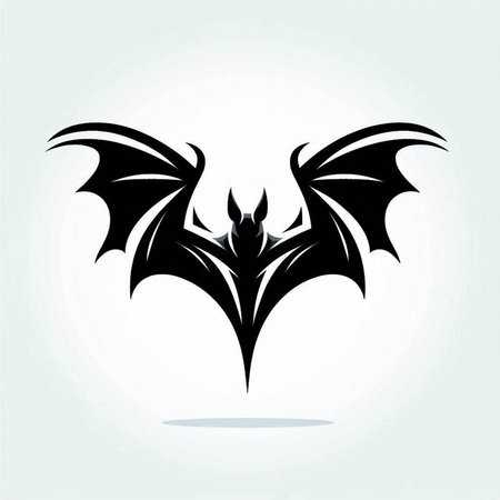 Dragon tattoo. Vector illustration. Black silhouette of a flying dragon.のイラスト素材