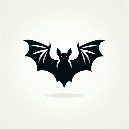 Bat icon on the white background. Vector illustration. Eps 10.のイラスト素材