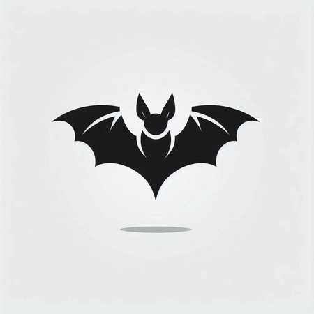 Bat icon isolated on white background. Vector illustration. Eps 10.のイラスト素材