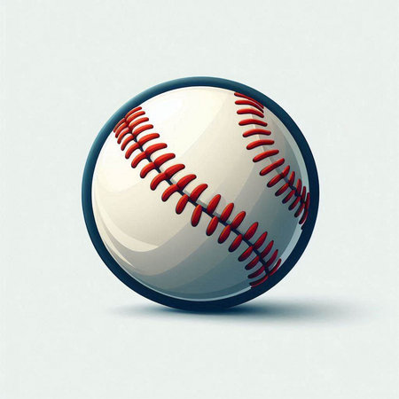Baseball ball on white background. Vector illustration. Eps 10.のイラスト素材