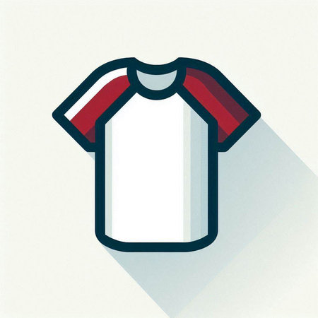 T-shirt icon, vector illustration. Flat design style with long shadow.のイラスト素材