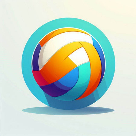 abstract colorful 3d ball on a white background, vector illustrationのイラスト素材