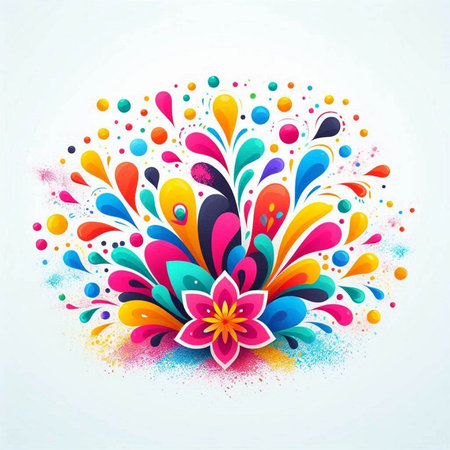 Colorful abstract background with flowers. Vector illustration for your design.のイラスト素材