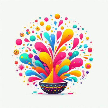Colorful watercolor splash on white background. Vector illustration for your designのイラスト素材