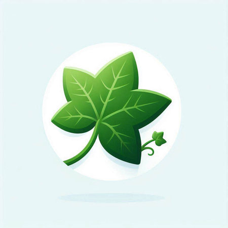 Green leaf icon on white background. Vector illustration. Eps 10.のイラスト素材