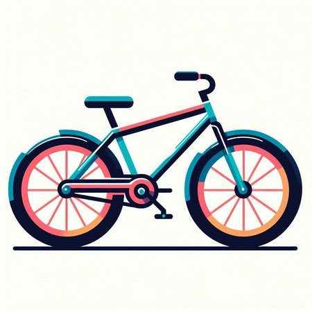 Bicycle, vector illustration, eps10, editable strokeのイラスト素材