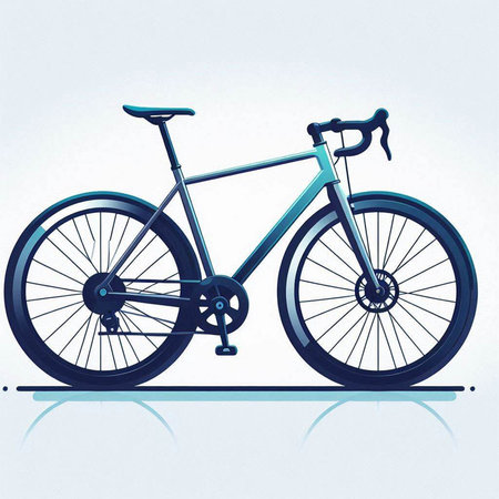 Bicycle isolated on the white background. Vector illustration. Eps 10.のイラスト素材