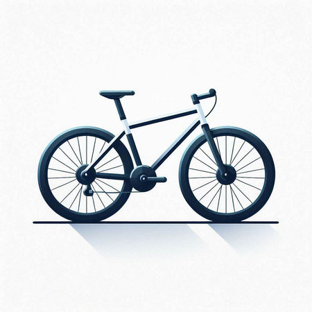 Bicycle icon. Vector illustration of a bike isolated on white background.のイラスト素材