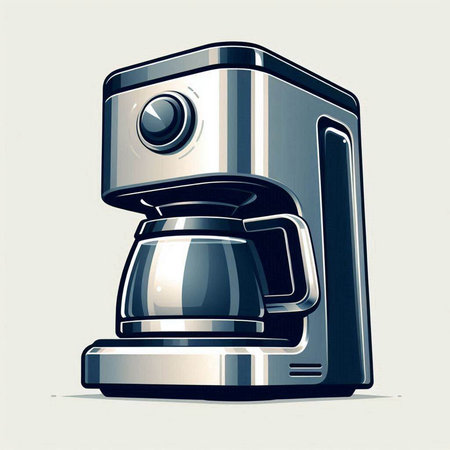 Coffee maker. Vector illustration of a coffee maker. Coffee maker.のイラスト素材