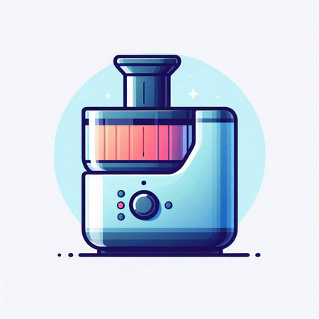 Vector illustration of a multi-colored blender in a flat style.のイラスト素材