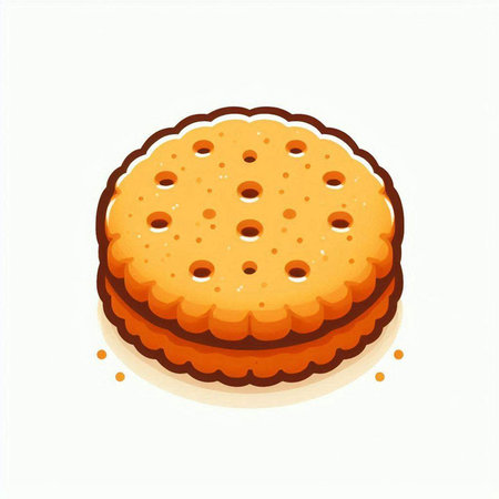 Vector illustration of a biscuit on a white background. EPS 10のイラスト素材