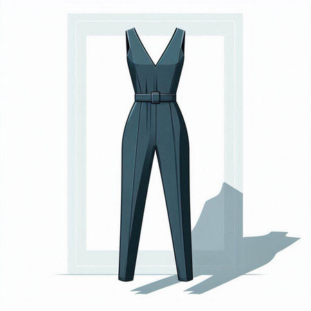 Fashionable women's clothing. Vector illustration of a female dress.のイラスト素材