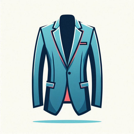 Vector illustration of a jacket on a white background. Vector illustration.のイラスト素材