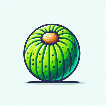 Watermelon vector icon, watermelon isolated on a white background.のイラスト素材