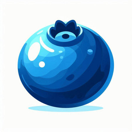 Blueberry icon. Vector illustration of blueberry. Isolated on white background.のイラスト素材