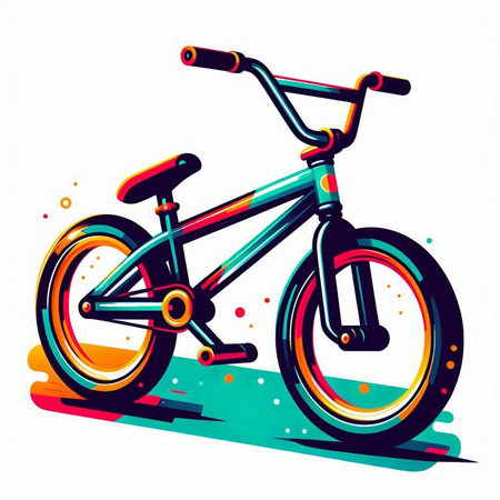 Bicycle - colorful vector illustration on white background, eps 10のイラスト素材