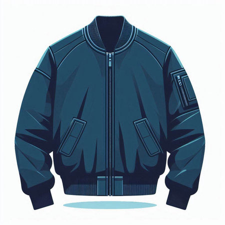 Men's jacket isolated on a white background. Vector illustration. Eps 10.のイラスト素材