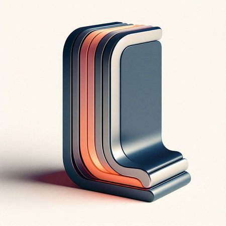 3d letter J lowercase. Glossy metal font with glossy surface.のイラスト素材
