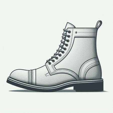 Illustration of a man's shoe on a white background. Vector illustration.のイラスト素材