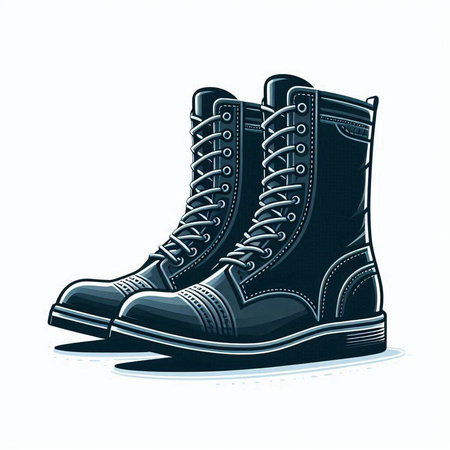Hiking boots isolated on a white background. Vector illustration for your designのイラスト素材