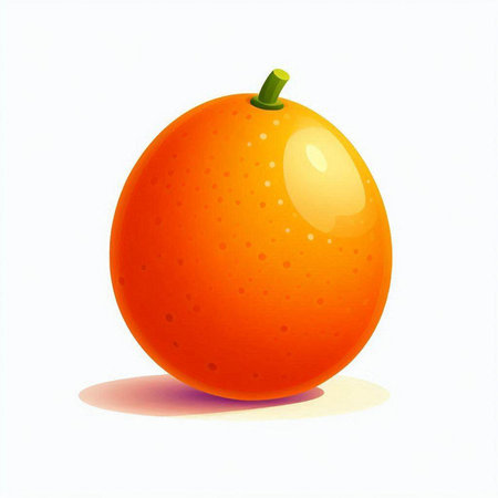 Orange fruit isolated on white background. Vector illustration. Eps 10.のイラスト素材