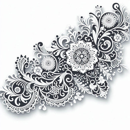 Vector ornament in the style of baroque, damask.のイラスト素材
