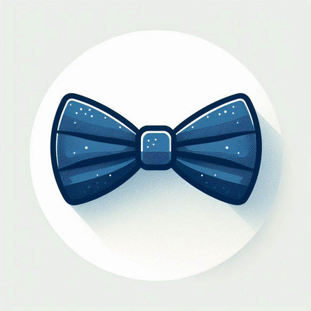 Blue bow tie on a light background. Vector illustration for your designのイラスト素材