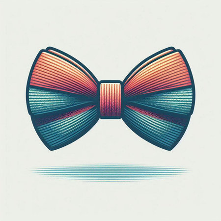 Elegant bow tie design in retro style. Vector illustration.のイラスト素材