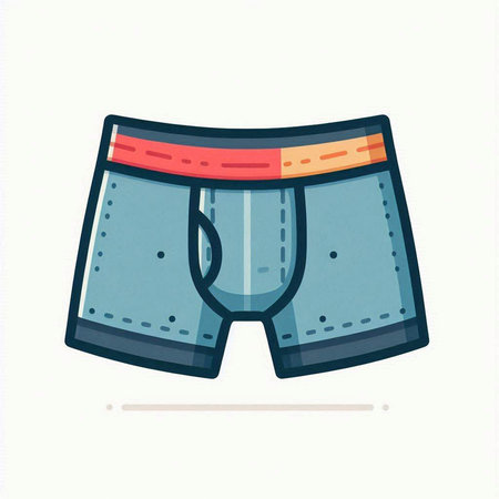 Men's shorts. Men's underwear. Vector illustration in flat styleのイラスト素材