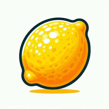 Lemon on a white background. Vector illustration of a lemon.のイラスト素材