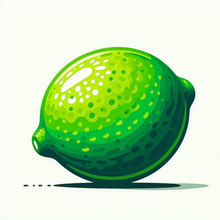 Lime isolated on white background. Vector illustration. Eps 10.のイラスト素材