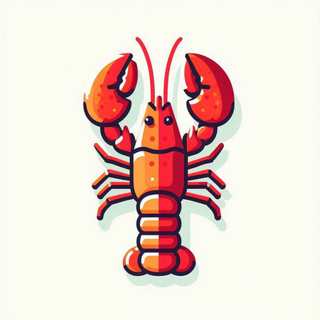 Lobster icon. Cartoon illustration of lobster icon for web designのイラスト素材