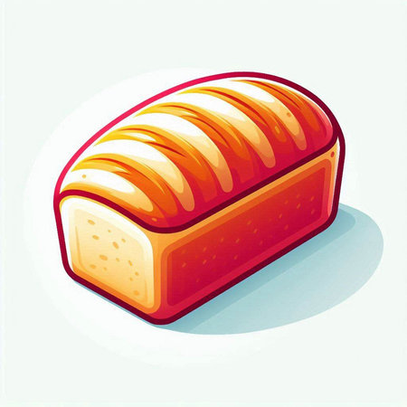 Sliced bread isolated on a white background. Vector illustration.のイラスト素材