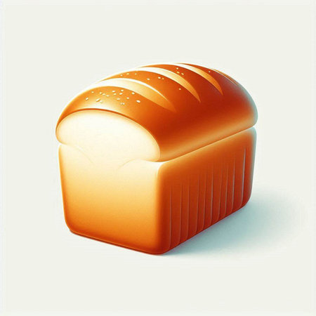 Illustration of a loaf of bread isolated on a white background.のイラスト素材