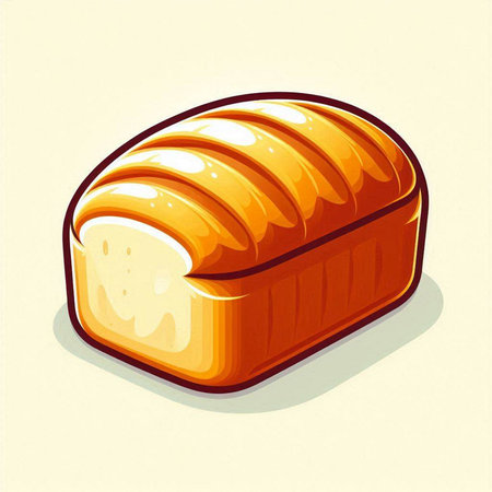 Vector illustration of a loaf of bread on a white background. Vector illustration.のイラスト素材