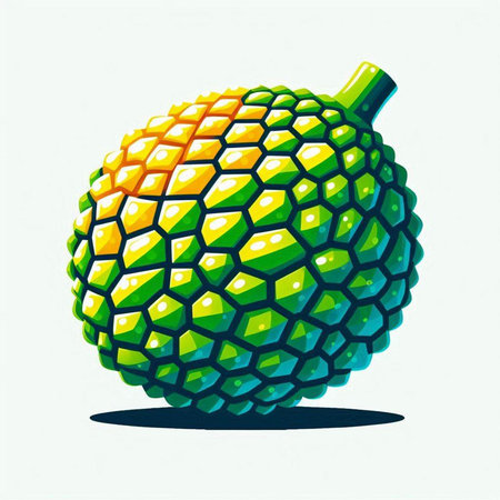 Illustration of a tropical fruit on a white background, vector illustrationのイラスト素材
