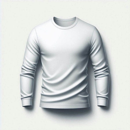 Blank white sweatshirt mockup, front view, 3d renderingのイラスト素材