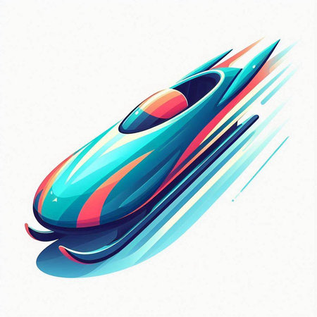 Modern futuristic high-speed train. Vector illustration for your design.のイラスト素材