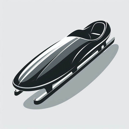 Bobsleigh. Vector illustration. Isolated on white background.のイラスト素材