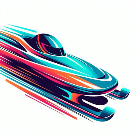 abstract speed race car on a white background, vector illustration.のイラスト素材