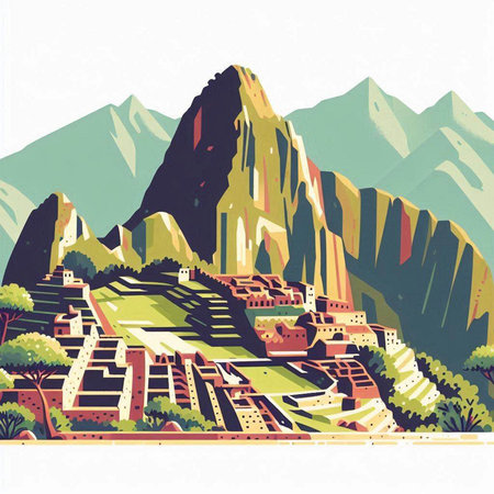 Illustration of the ancient city of Heraclea in Montenegroのイラスト素材