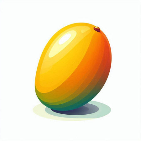 mango isolated on a white background, vector illustration, eps 10のイラスト素材